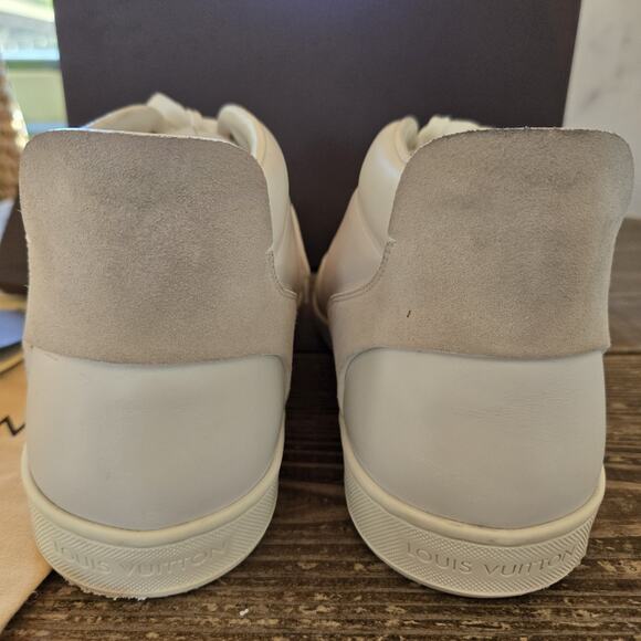 Louis Vuitton Fuselage Trainers‎ 10 White Leather High Top Sneakers RARE MS0193